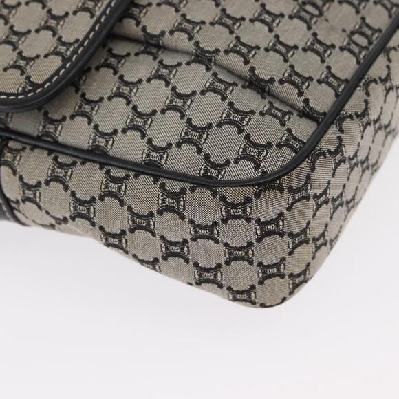CELINE Macadam Canvas Shoulder Bag Gray Silver Auth ep11913 - Picture 9 of 16